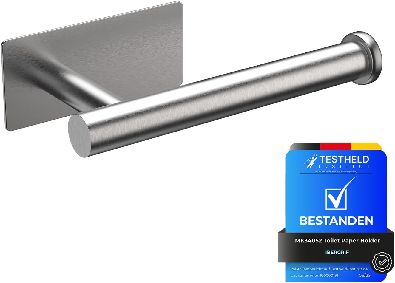 Ibergrif Porta rotolo carta igienica in acciaio inox
