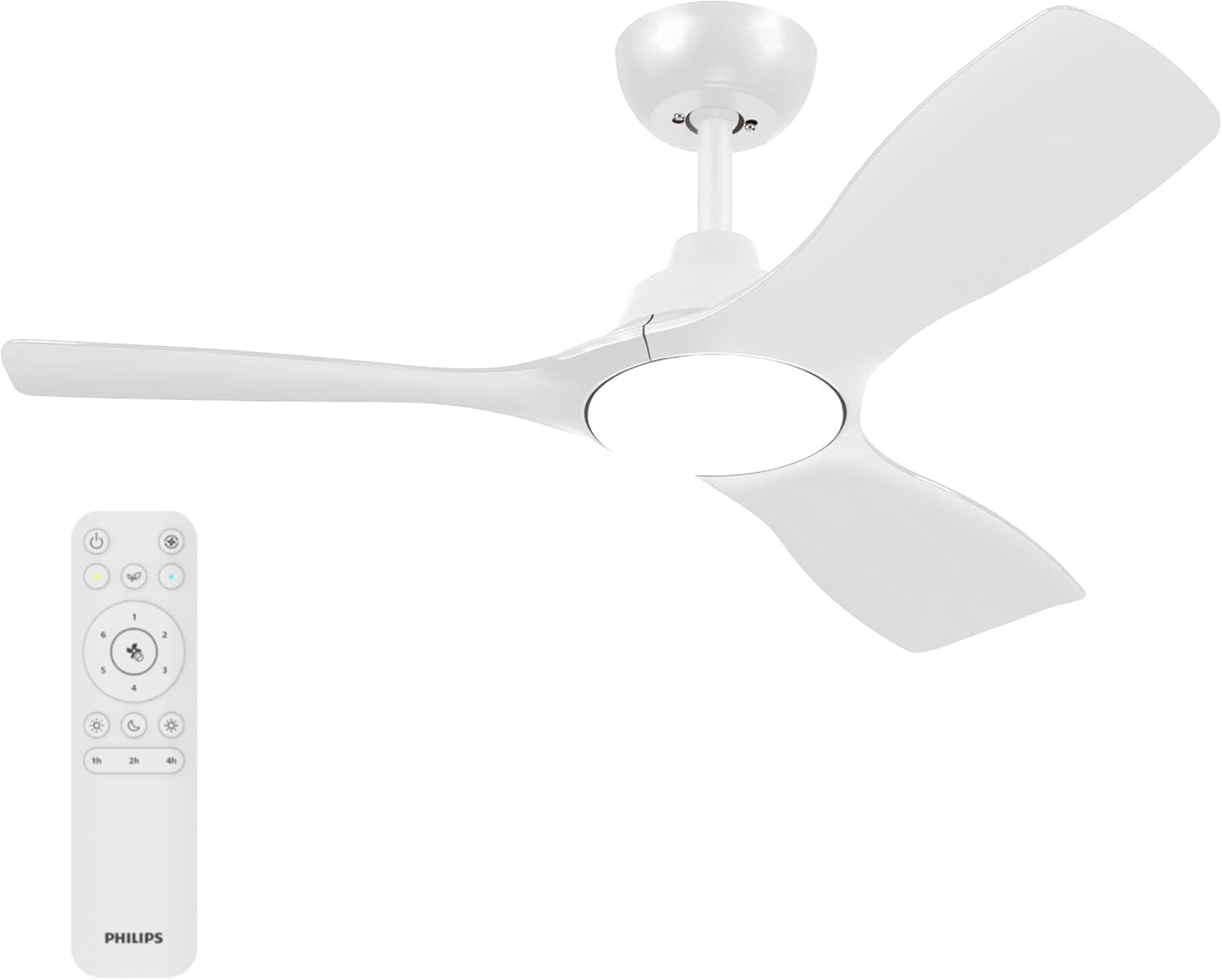 Philips ventilatore soffitto LED 3 pale 107 cm, telecomando