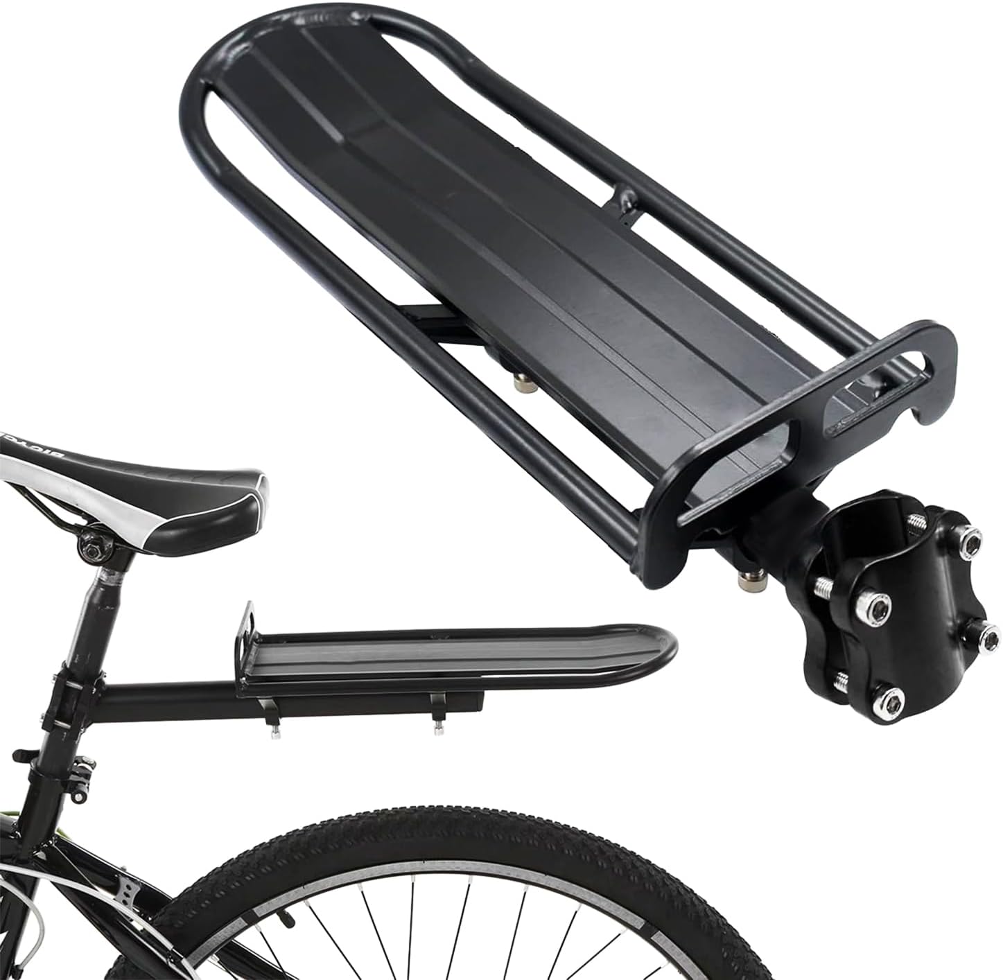 Portapacchi posteriore bici 10 kg in alluminio regolabile