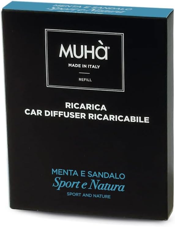 MUHA' Profumatore Auto Ricarica Menta & Sandalo