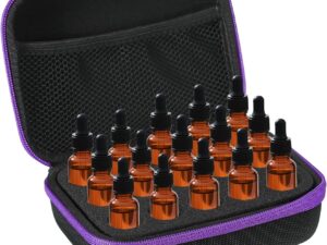 Organizer portatile per oli essenziali Viola 15 slot