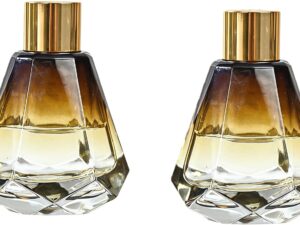 Set 2 diffusori in vetro diamante 60 ml - Oro