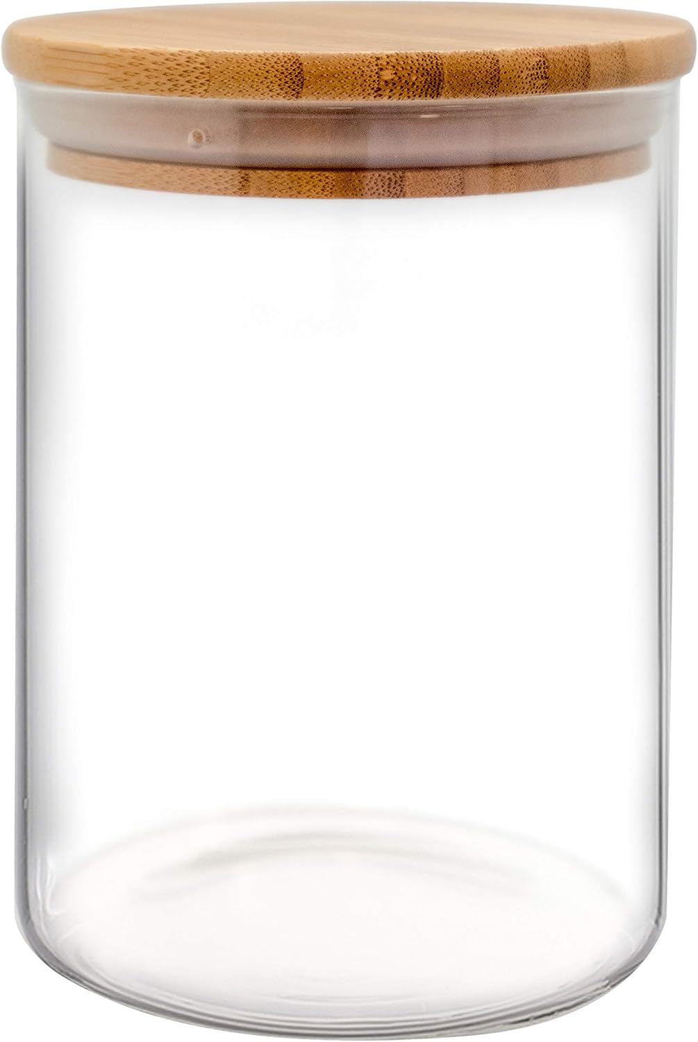 Nerthus Barattolo Vetro 700 ml con Coperchio Bambù