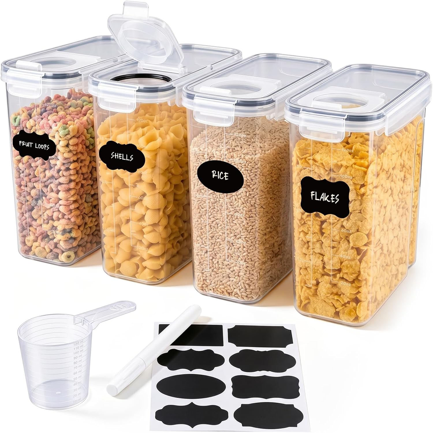 Dayacoco Contenitori cereali 4l, ermetici BPA-free