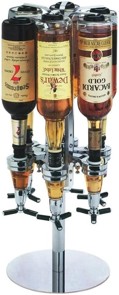 Bakaji Portabottiglie con Dosatore 6 Bottiglie - Bar Butler