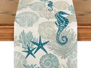 Runner estivo stelle marine, 33x183 cm per casa e tavola