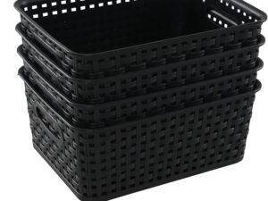 Set 4 cestelli plastica Morcte per organizzazione