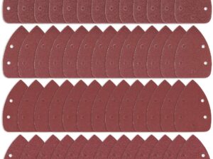 40 fogli abrasivi velcro assortiti 60/80/120/240 per levigatrici