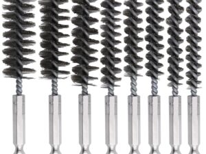 Set 8 spazzole acciaio inox per trapano 1/4"