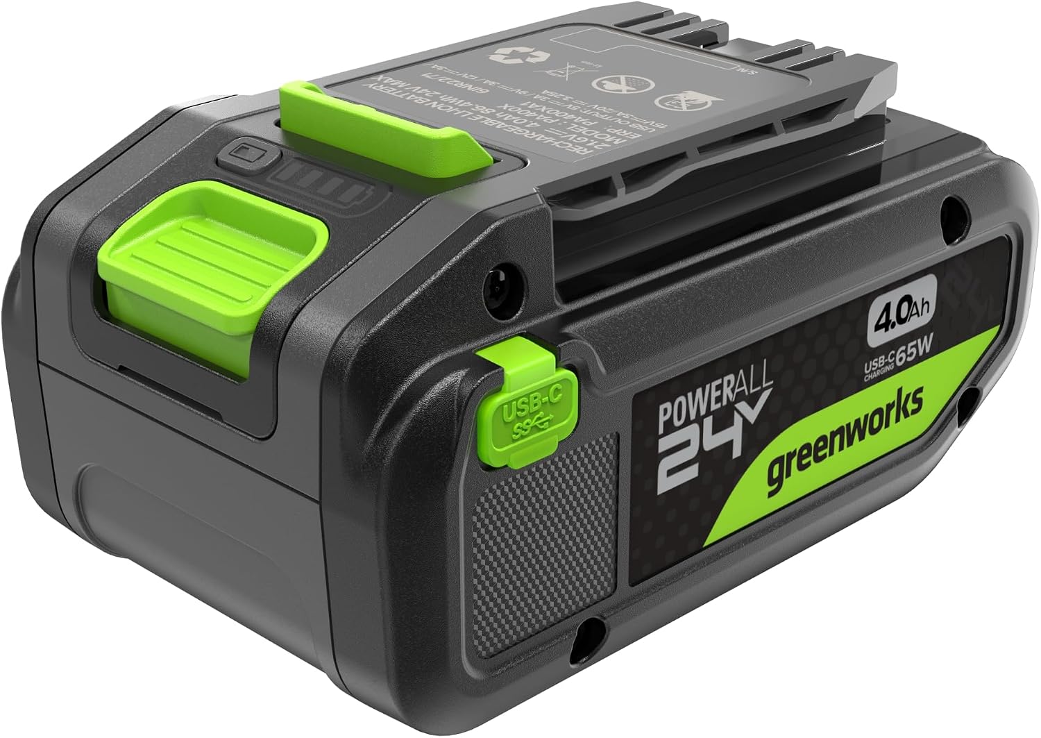 Greenworks PA400X Batteria 24V 4,0Ah USB-C con 2 anni di garanzia