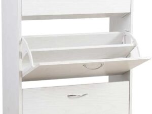 BAKAJI Scarpiera Portascarpe in Legno MDF 3 Ante - 63x24x115 cm