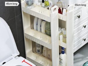 Carrello 3 livelli con ruote, soluzione salvaspazio per casa