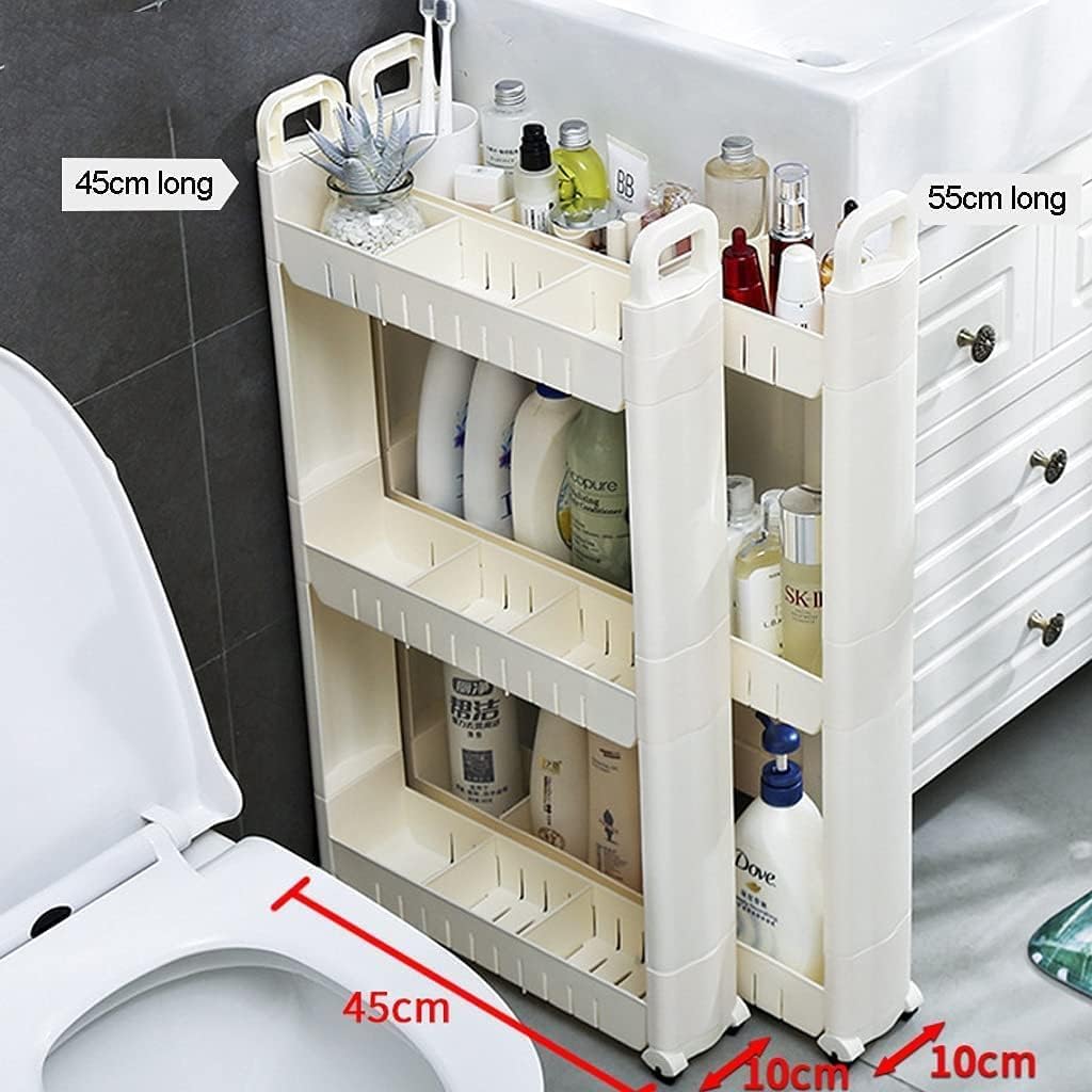Carrello 3 livelli con ruote, soluzione salvaspazio per casa