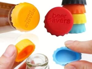 Set 6 tappi riutilizzabili in silicone per bottiglie