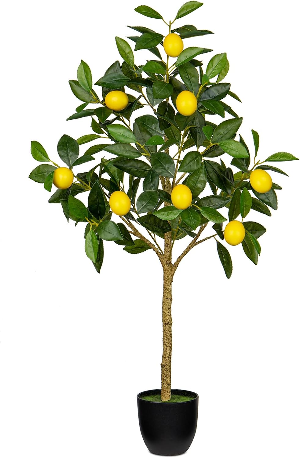 Oairse Albero di limone artificiale 100 cm in vaso nero
