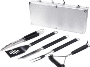 Valigetta Barbecue 5 Accessori Acciaio Inox AMIG AM01