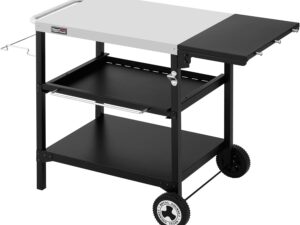 Royal Gourmet Carrello BBQ 3 ripiani con piano inox