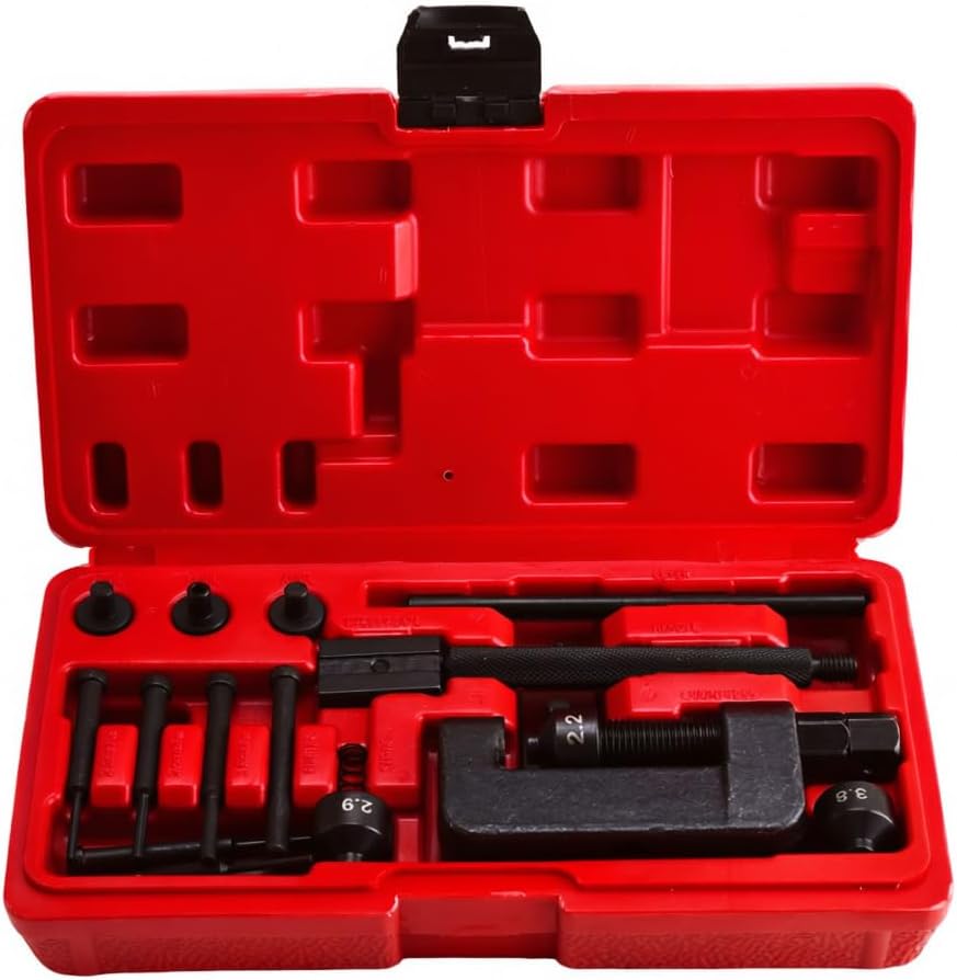 Kit FreeTec 19 attrezzi per smagliacatena moto/bici e ATV
