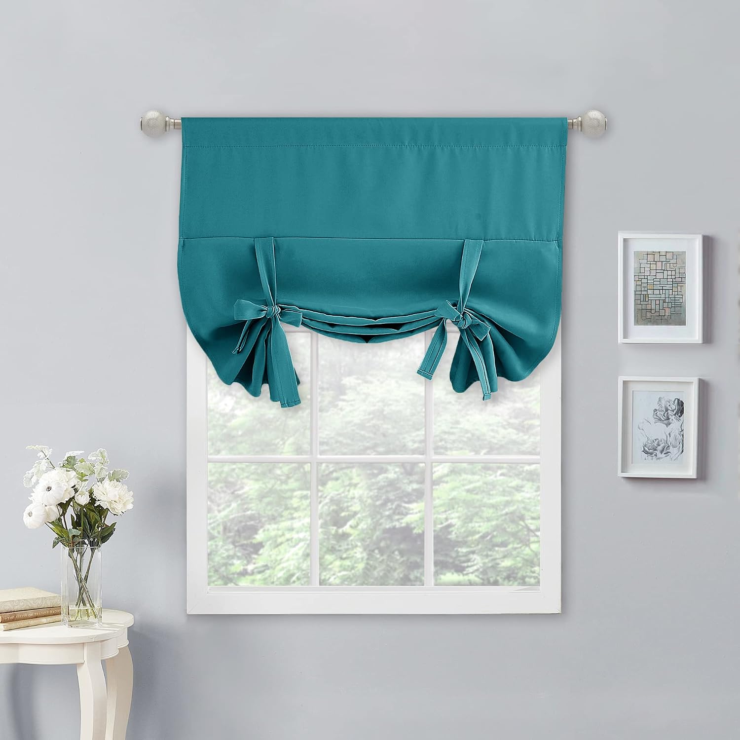 Tenda oscurante termica regolabile Pavone Teal 86x114 cm