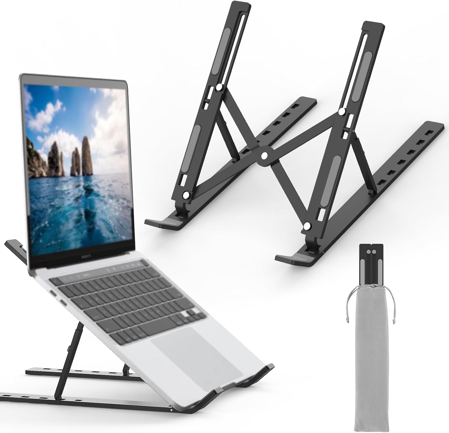 GRIFEMA Supporto Laptop Regolabile in Alluminio - 7 Posizioni