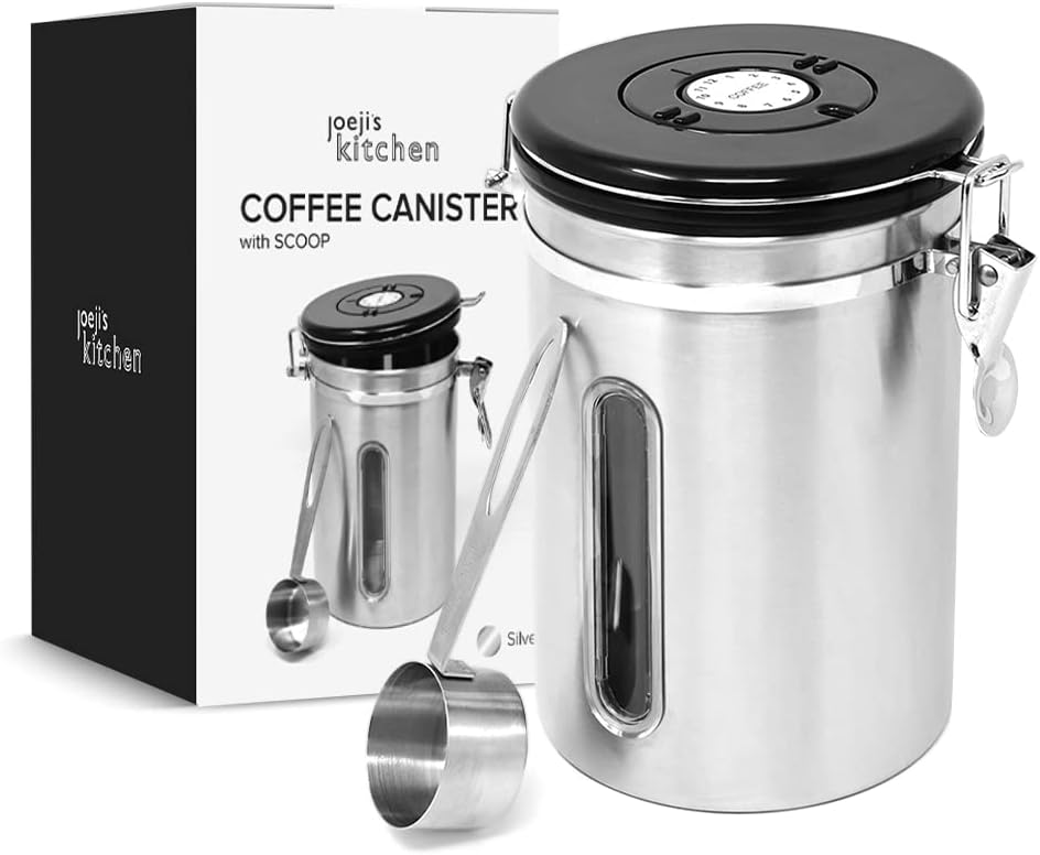 Joeji's Kitchen Barattolo caffè ermetico 1,8L acciaio