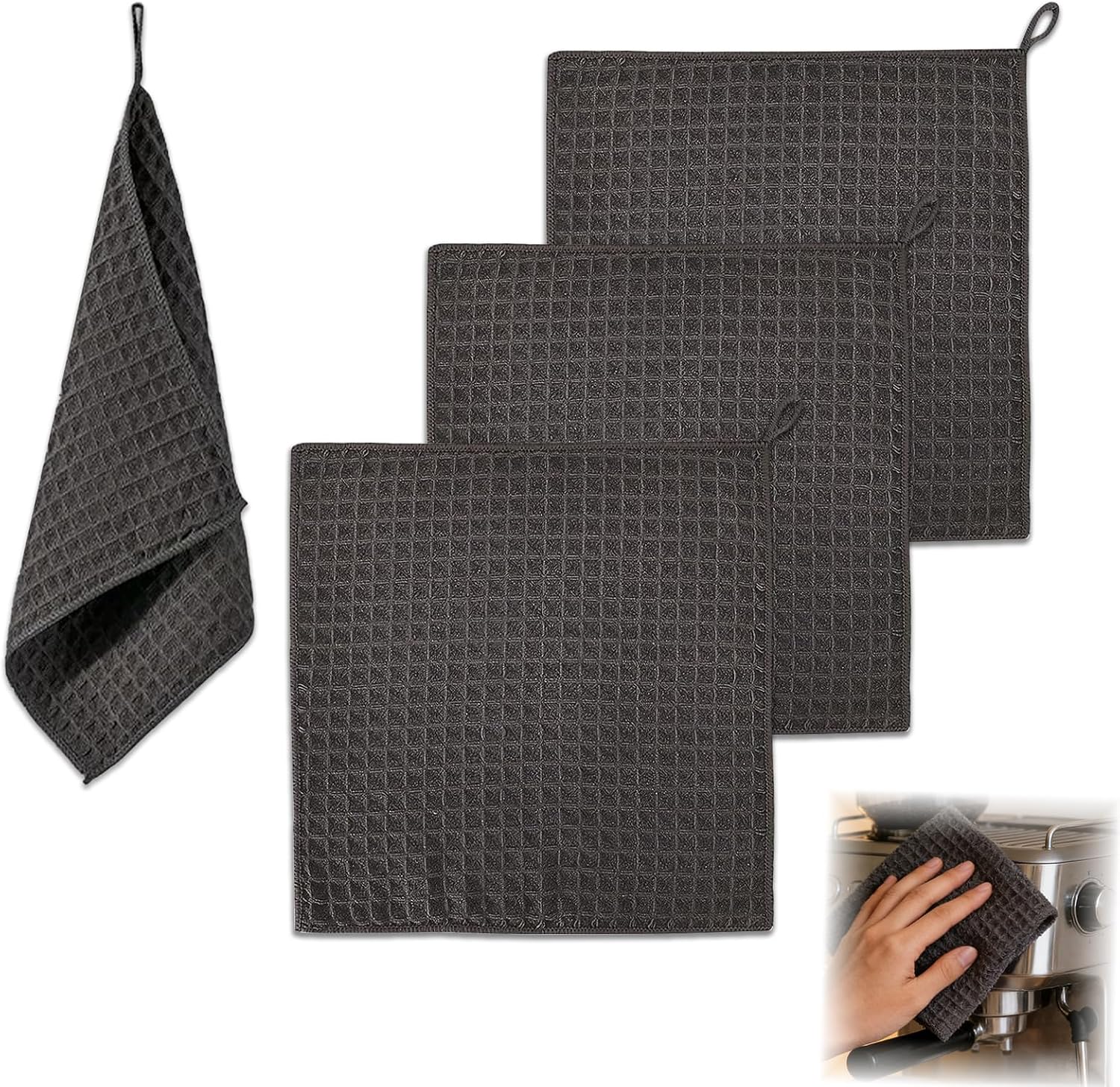 Set 4 Panni Barista Microfibra 30x30 cm - QGH