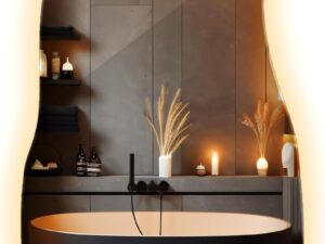 Specchio LED Organico 50 x 100 cm - Design senza cornice