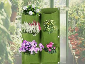 Fioriera verticale a 6 tasche in tessuto non tessuto