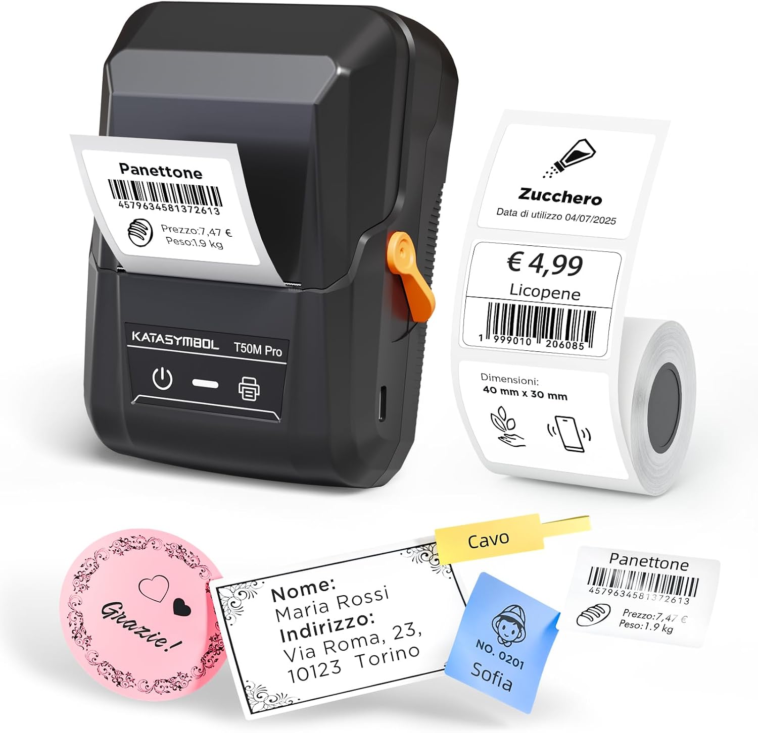 Etichettatrice Bluetooth SUPVAN T50M Pro con Nastro