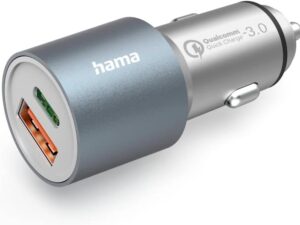 Hama Caricabatterie auto USB-C 38W, ricarica rapida 2 porte