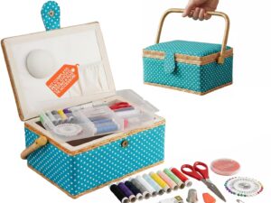 Avilia Set Cucito Completo 76 Accessori con Cestino Organizer