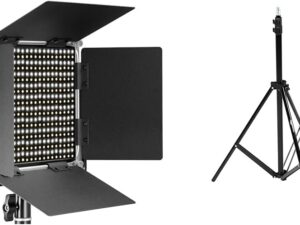 Neewer 660 LED Video Light Kit: Pannello + Treppiede 2m, Nero