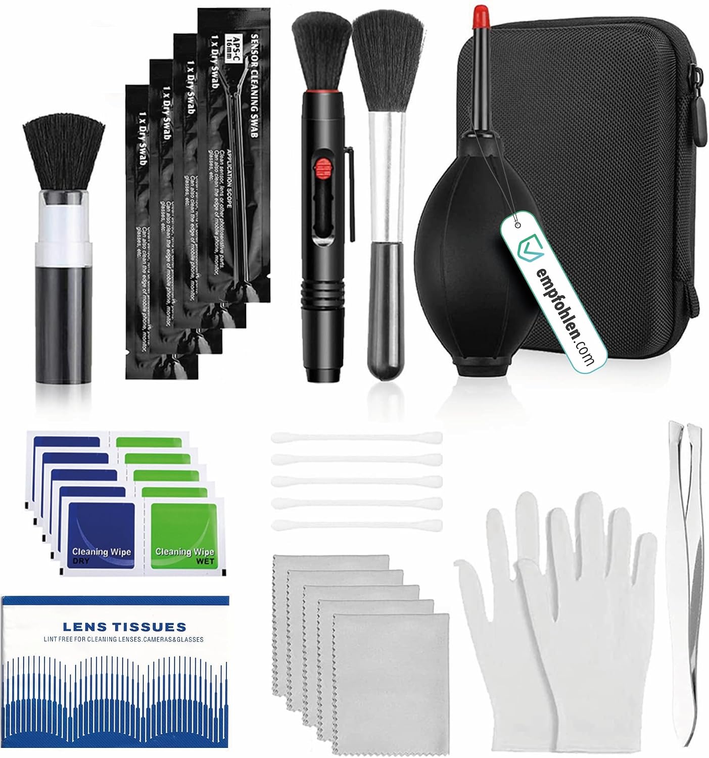 Pixly Kit pulizia fotocamera 16 pezzi professionale