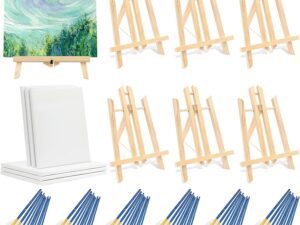 Kit pittura 78 pezzi: tele, cavalletto, pennelli
