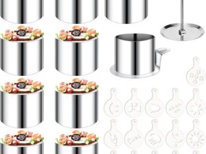 Cozary Set 6 Coppapasta 6 cm con 16 Stencil – Acciaio Inox