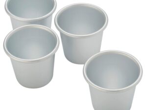 Stampo Babà 8 cm Alluminio - 4 Pezzi Made in Italy