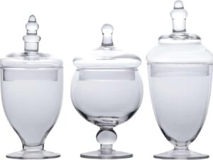 Set 3 Vasi Vittoriani in Vetro per Dolci INTIRILIFE