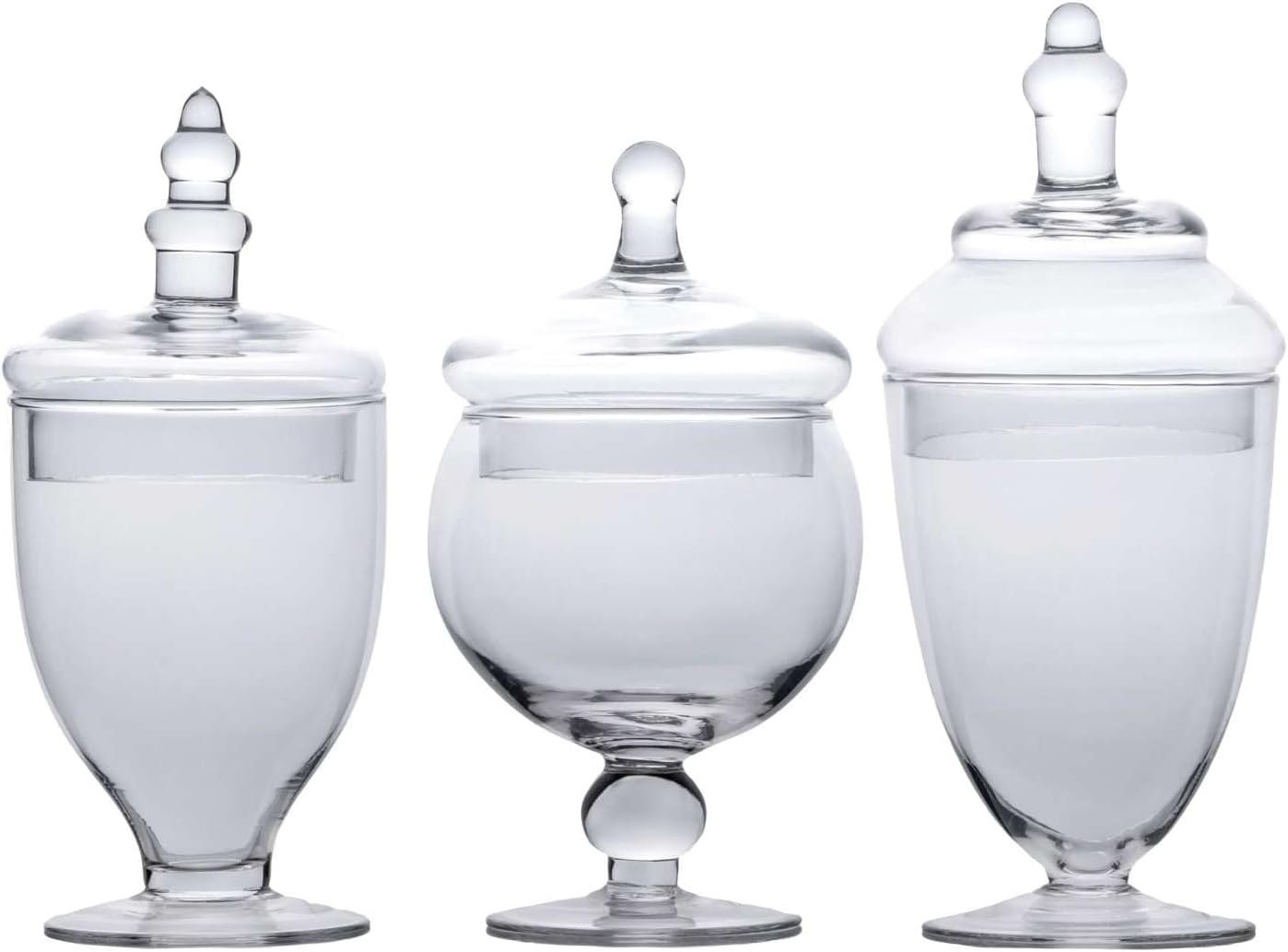 Set 3 Vasi Vittoriani in Vetro per Dolci INTIRILIFE
