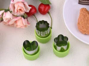 Set 3 formine verdure acciaio inox per insalata e decorazioni