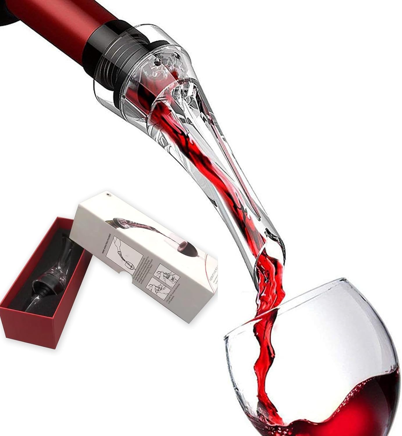 Aeratore vino 2-in-1 con tappo antigoccia HRLORK