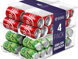 Organizzatore ClearSpace per 12 lattine - Set da 4