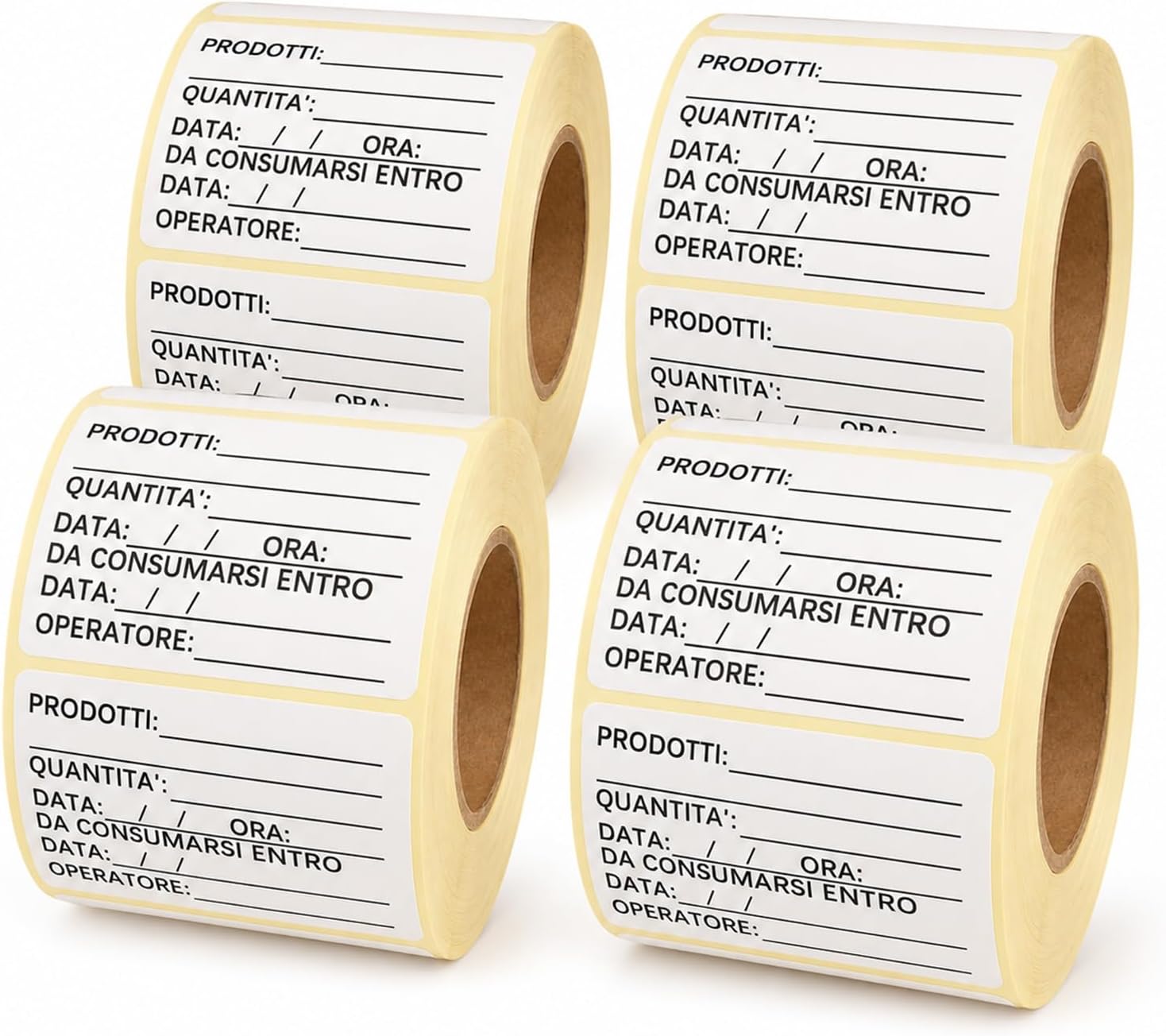 Etichette adesive freezer 60x40mm personalizzabili - Kit 1 (4 pz)