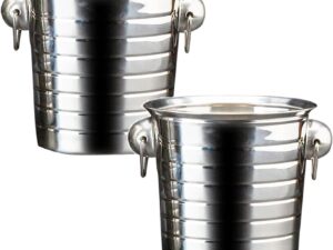 Secchiello ghiaccio inox lucido per champagne e vino