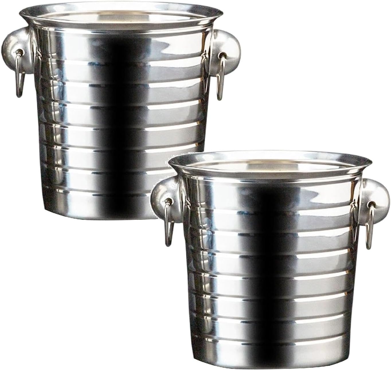 Secchiello ghiaccio inox lucido per champagne e vino