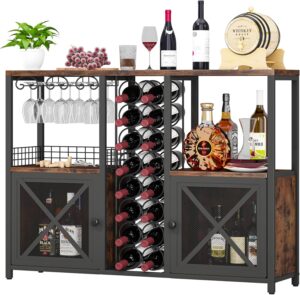 Homeiju Mini Bar in Legno, Multifunzione per Casa
