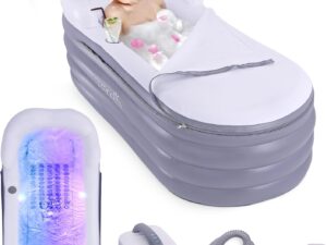 SereneLife Vasca Idromassaggio Gonfiabile con Spa Portatile