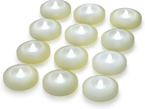 Candele LED galleggianti a batteria, tremolanti e senza fiamma