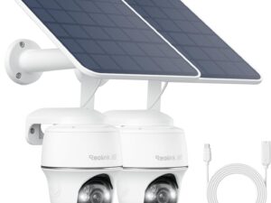 Telecamera 4G 4K PTZ da esterno con batteria e pannello solare