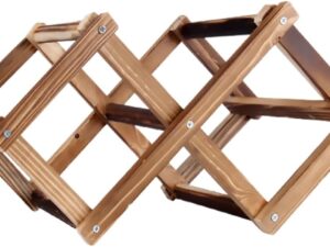 Portabottiglie Geometrico in Legno per Vino da Banco