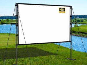 Telo Proiettore 120" 4K HD 16:9 Motorizzato Pieghevole